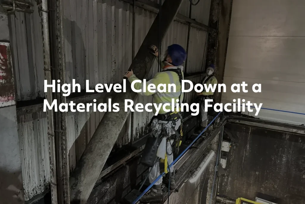 High Level Clean Down at a Materials Recycling Facility