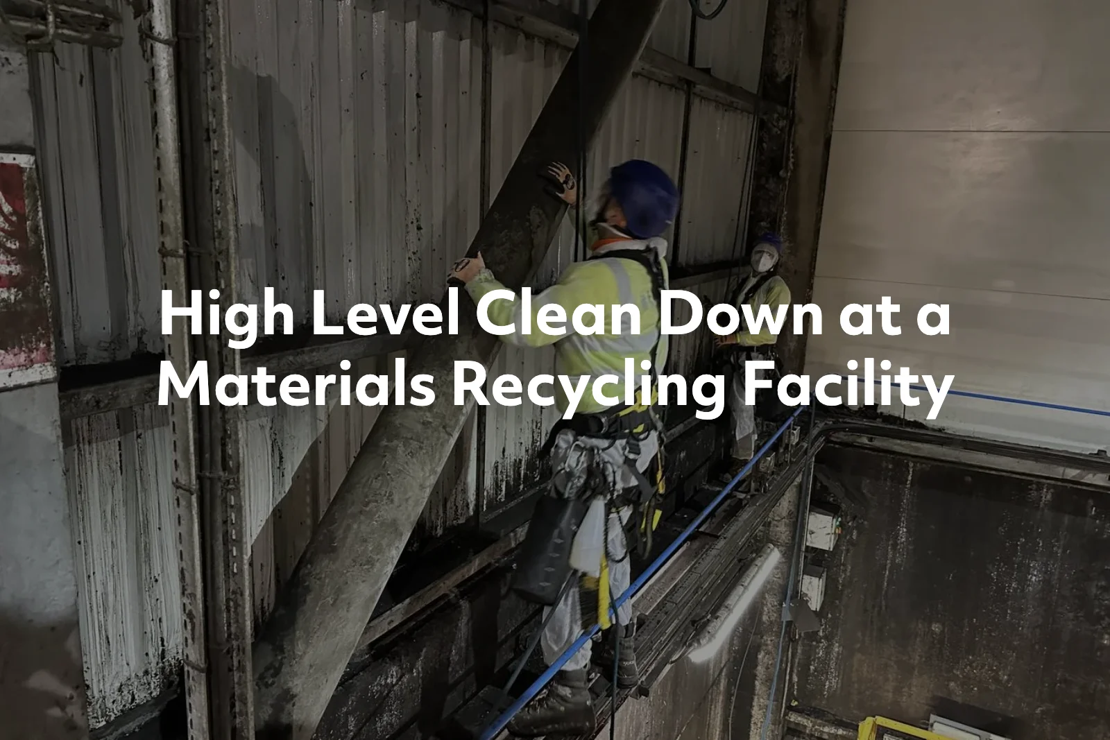 High Level Clean Down at a Materials Recycling Facility